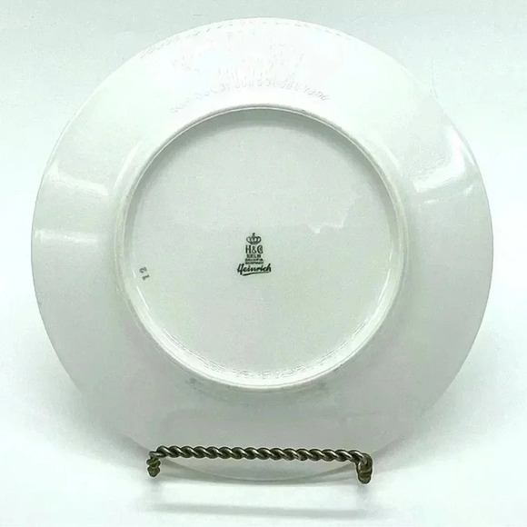 BLOSSOMTIME Pink Flower Branch White Salad Plate by Heinrich Bavaria Selb H&C - Picture 2 of 4